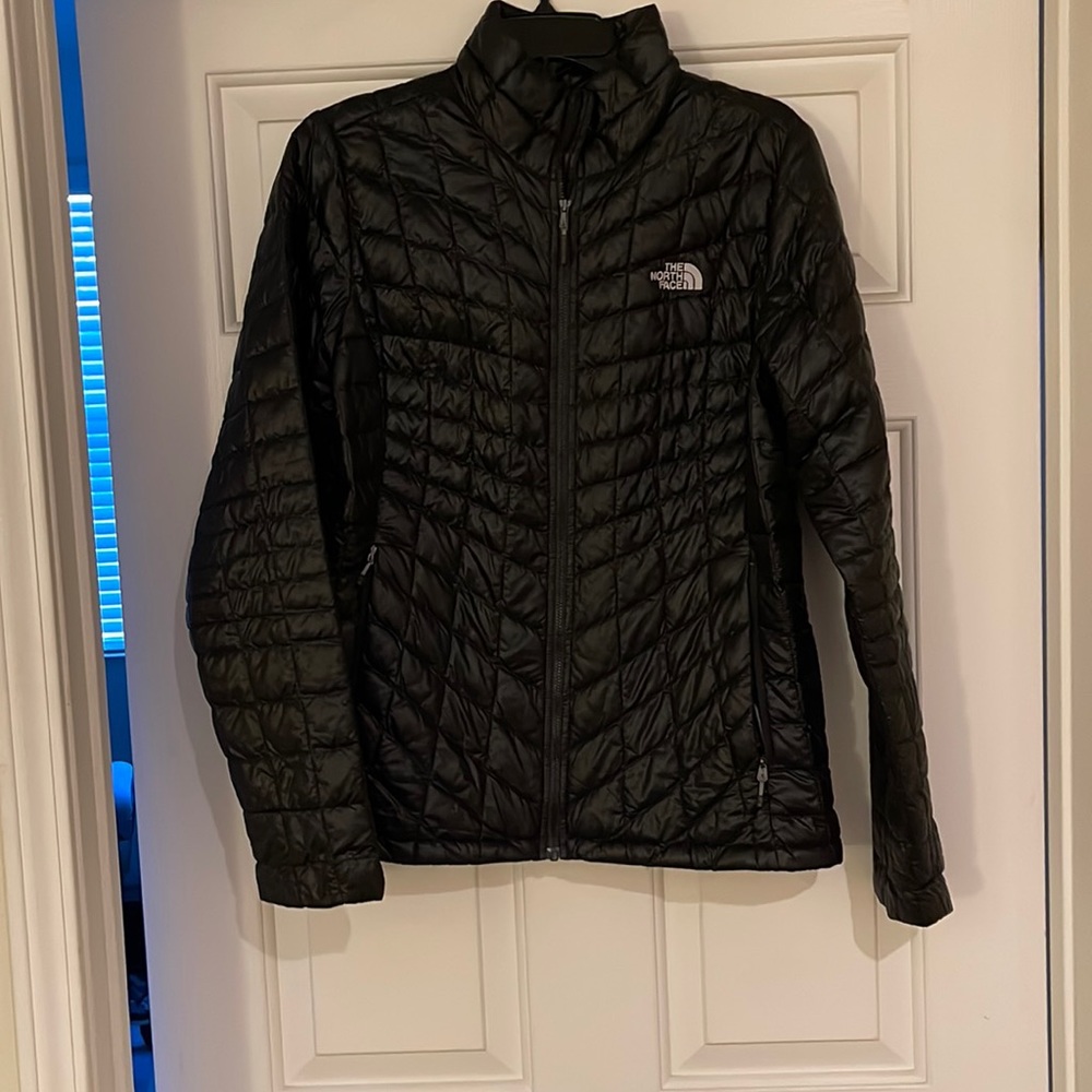 Black quilted jacket